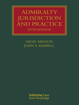 cover image of Admiralty Jurisdiction and Practice